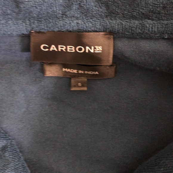 CARBON 38 Micro Terry NAVY SHORT-SLEEVE CROP POLO/ NWT! ❄️🎁 - Picture 4 of 5